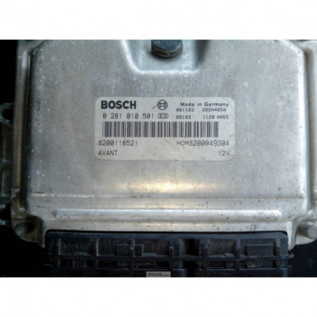 RENAULT CLIO 1.9 DTI BOSCH 0 281 010 501, EDC15VM+, 0281010501, 8200118521, HOM8200049304