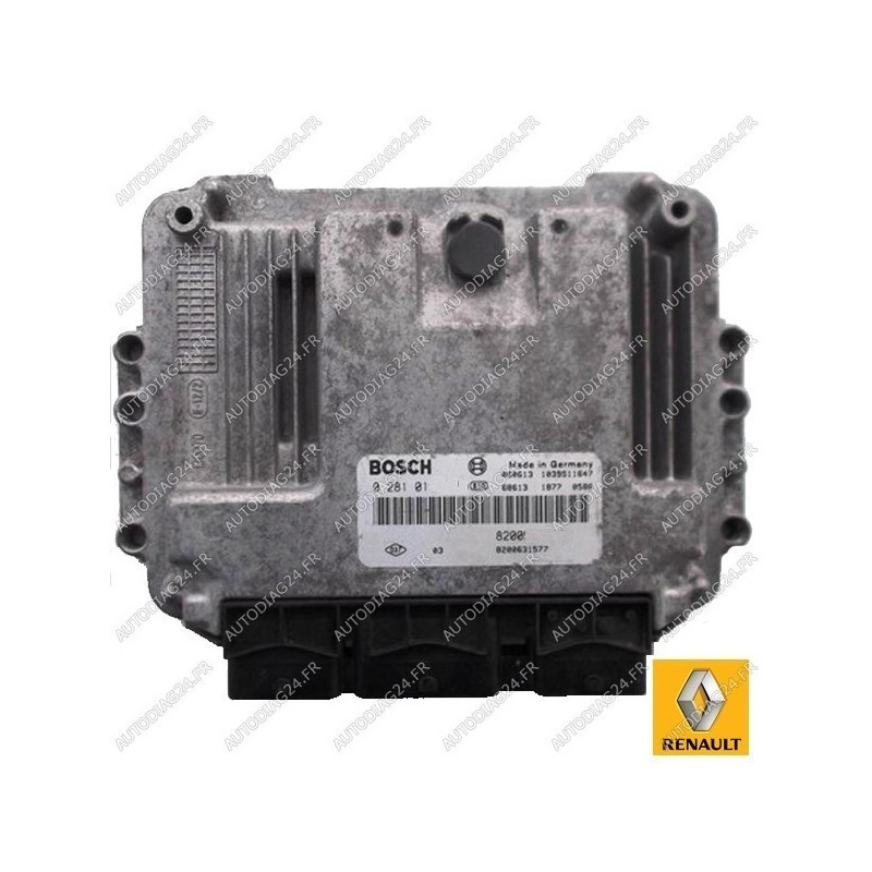 CALCULATEUR MOTEUR RENAULT 1.9DCI 120CV BOSCH 0 281 011 238, 0281011238, EDC16C3 8200269878