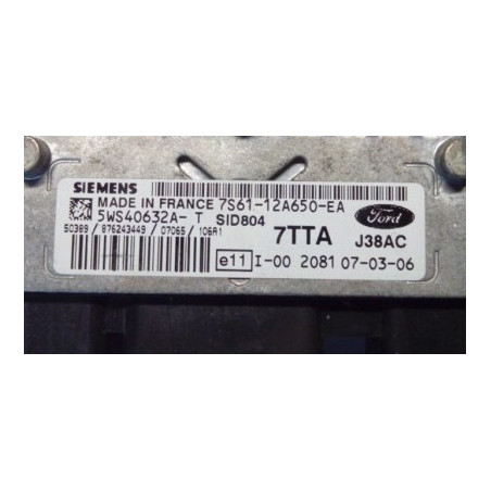 FORD FIESTA 1.4 TDCI 7S6112A650EA SIEMENS SID 804 5WS40632A-T, 7S61-12A650-EA 7TTA