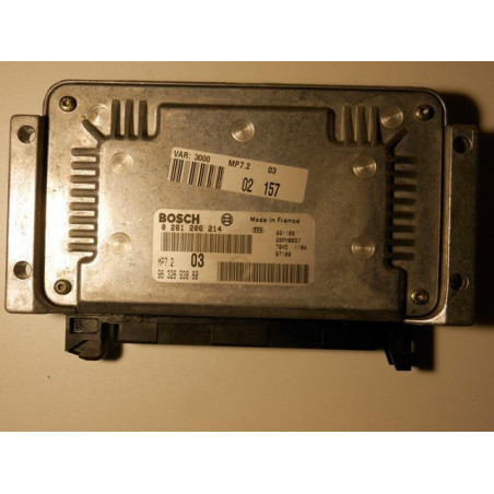 CALCULATEUR MOTEUR CITROEN XSARA SAXO PEUGEOT 306 1.6 BOSCH 0261206214, 0 261 206 214, 9632693880, 96 326 938 80, MP7.2 03