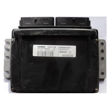 CALCULATEUR MOTEUR RENAULT CLIO 1.4 SIEMENS SIRIUS 32N S110130334A, S110130334 A, 8200061281, 8200044437