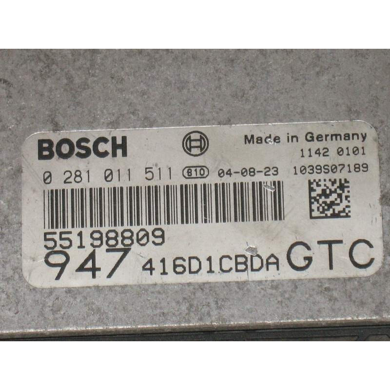 CALCULATEUR MOTEUR ALFA ROMEO GT 1.9 JTD BOSCH 0 281 011 511, EDC16C8 0281011511, 55193522 CALCULATEUR MOTEUR ALFA ROMEO GT 1.9 JTD BOSCH 0 281 011 511, EDC16C8 0281011511, 55193522