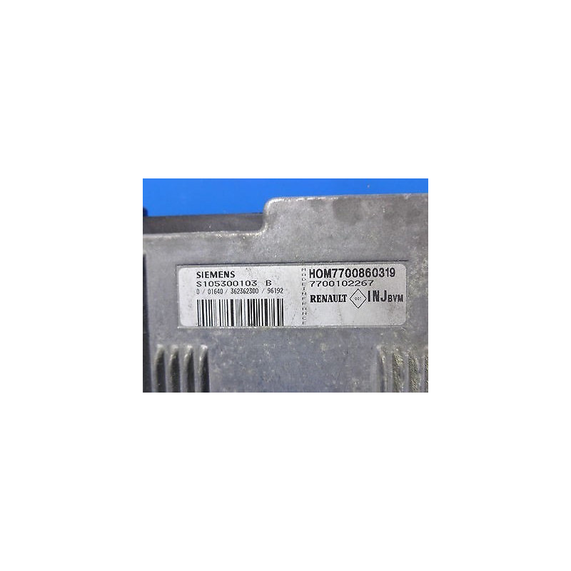 CALCULATEUR MOTEUR RENAULT MEGANE 1.6 16V SIEMENS S105300103 B, S105300103B, HOM 7700860319, 7700102267