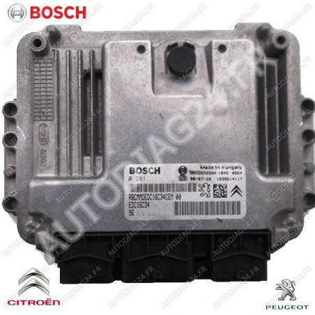 (CALCULATEUR MOTEUR PEUGEOT 407 1.6 HDI BOSCH 0281012984, 0 281 012 984, EDC16C34, 9662213380, 96 622 133 80