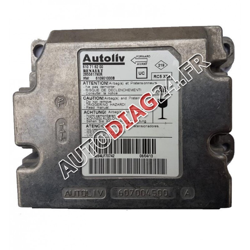 Réparation Calculateur D'airbag Renault Megane Atoliv 605 49 01 00, 605490100, 8200682387