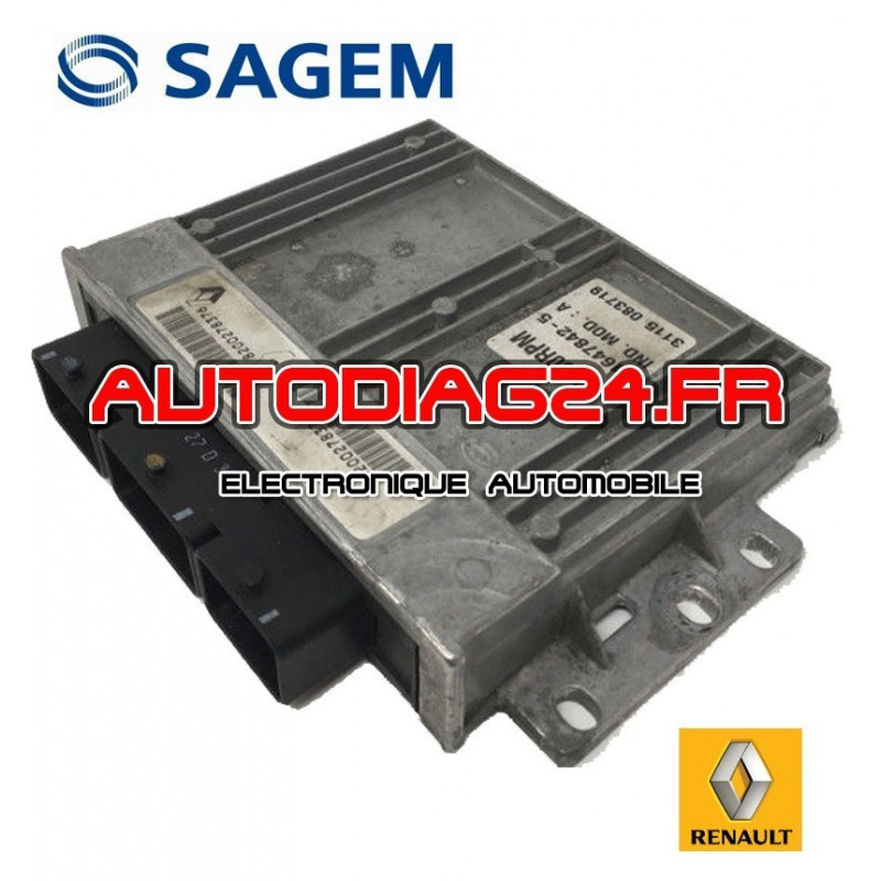 CALCULATEUR MOTEUR RENAULT LAGUNA 1.8i 8200153997, 8200153837 SAGEM S2000RPM 21646251-8, 216462518