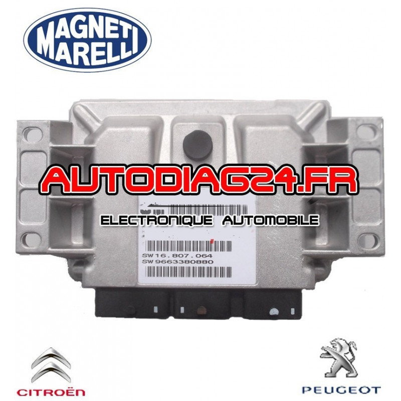 CALCULATEUR MOTEUR CITROEN PEUGEOT 2.0 IAW 6LP1.09, IAW6LP109, SW 16. 687.044,HW 16.560.054, SW 9652543780, HW 9650623180