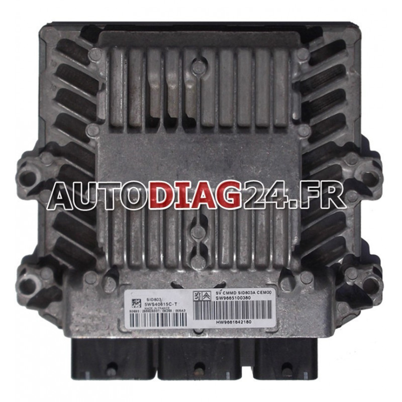 CALCULATEUR MOTEUR CITROEN 2.0 HDI 136CV SIEMENS VDO 5WS40616A-T, 5WS40616AT, 9661642180, 9664287580, SID803A