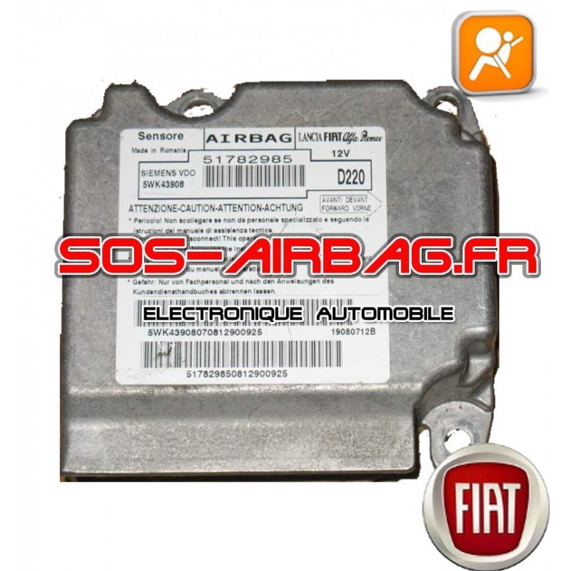 Réparation Calculateur D'Airbag Fiat 1358990080 - 219953 101 Air Bag ECU Reset CrashData