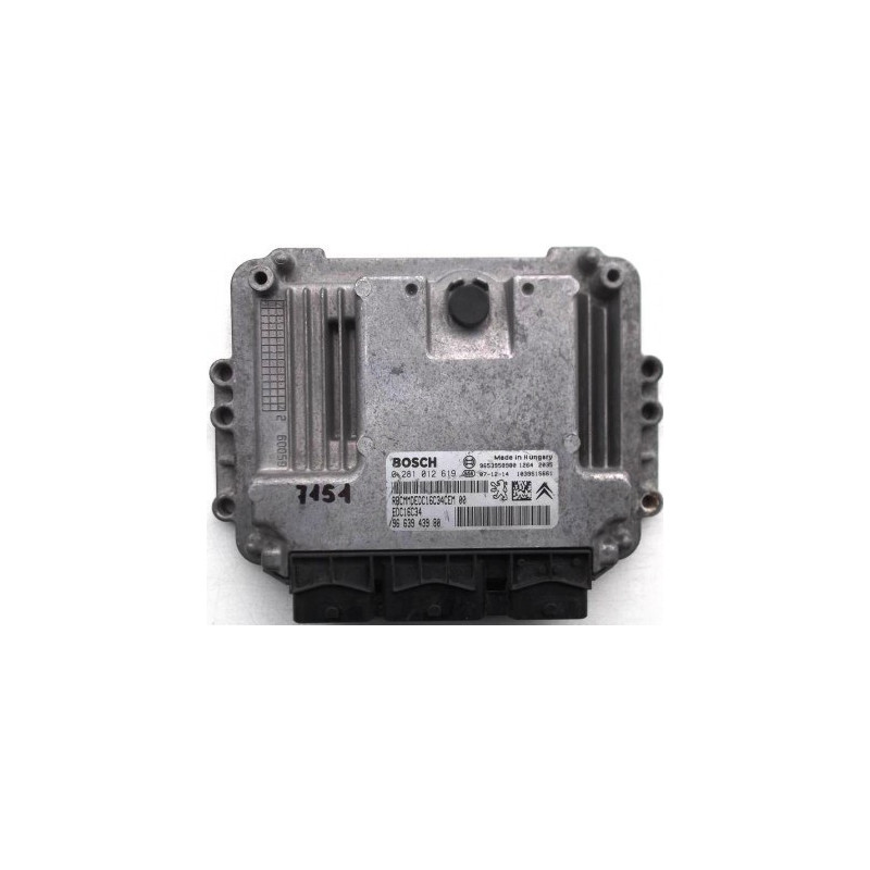 CALCULATEUR MOTEUR CITROEN BERLINGO 1.6HDI BOSCH 0 281 012 619, 0281012619, 96 639 439 80, 9663943980, 9653950980, EDC16C34 CALCULATEUR MOTEUR CITROEN BERLINGO 1.6HDI BOSCH 0 281 012 619, 0281012619, 96 639 439 80, 9663943980, 9653950980, EDC16C34