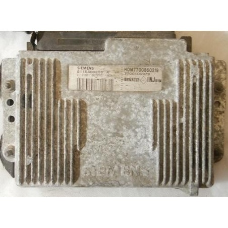 CALCULATEUR MOTEUR RENAULT MEGANE SCENIC 1.6 SIEMENS S115300203A, S115300203 A, 115300203, HOM7700860319, 7700860319, 7700105979