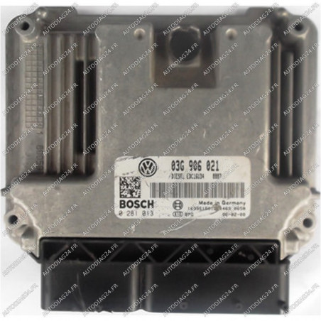 CALCULATEUR MOTEUR VW VOLKSWAGEN GOLF 2.0 TDI 140CV EDC16U34 BOSCH 0 281 013 228, 0281013228, 03G 906 021 KK, 03G906021KK, 1039S