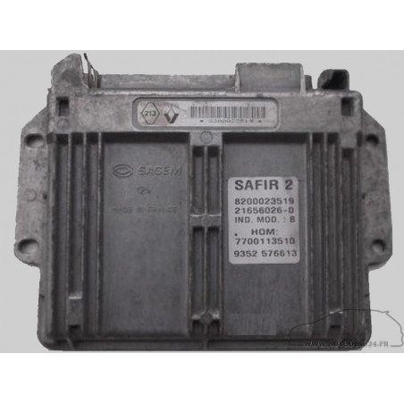 CALCULATEUR MOTEUR VIERGE Renault twingo 1.2i SAGEM SAFIR2 8200023511, 21656025-7, HOM7700113510, HOM 7700113510