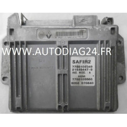 CALCULATEUR MOTEUR Renault twingo 1.2i SAGEM SAFIR2 7700109049, 21649447-9, HOM 7700105560, HOM7700105560