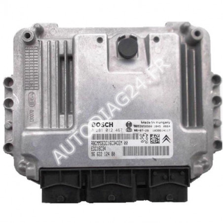 CALCULATEUR MOTEUR PEUGEOT 206 1.4 HDI 70CV 8HX BOSCH 0 281 012 528, 0281012528, 9663475680, 96 634 756 80, 9657699480 EDC16C34