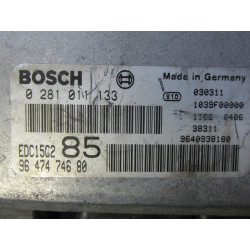 calculateur d'injection peugeot 807 2.2 hdi edc15c2 bosch 0 281 011 133, 96 474 746 80, 0281011133, 9647474680