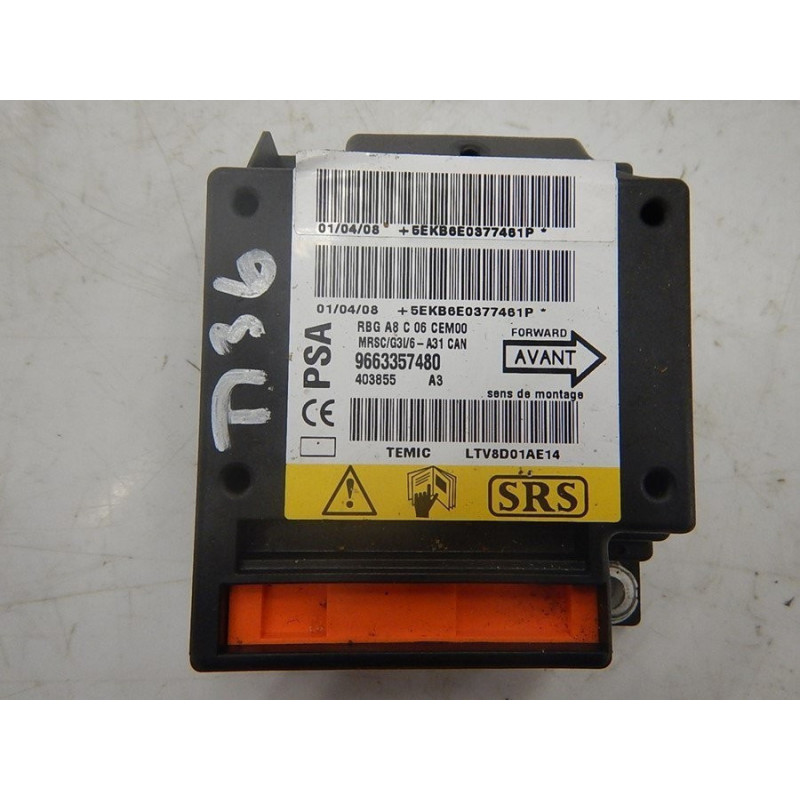 Réparation Calculateur D'airbag Citroen C3 Temic 9663357480, 403855A3 - 95160