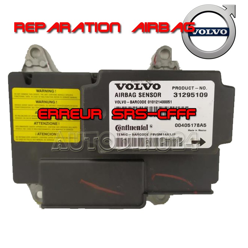 RÉPARATION CALCULATEUR AIRBAG VOLVO 31334738 Continental TEMIC SRS-CFFF