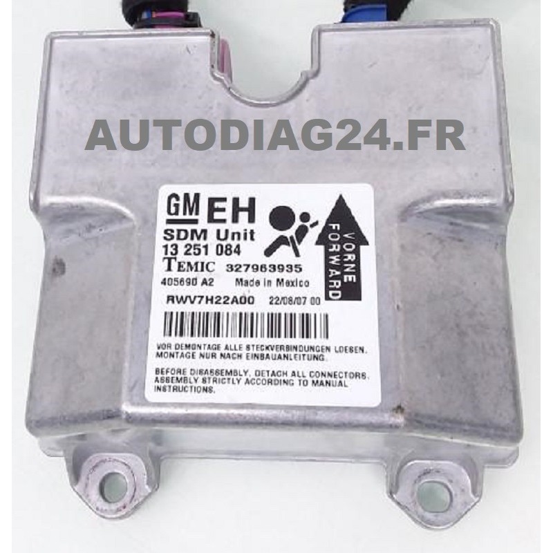 Réparation Calculateur D'Airbag Opel 13 251 084 EH 13251084 Réinitialisation Temic 327963935