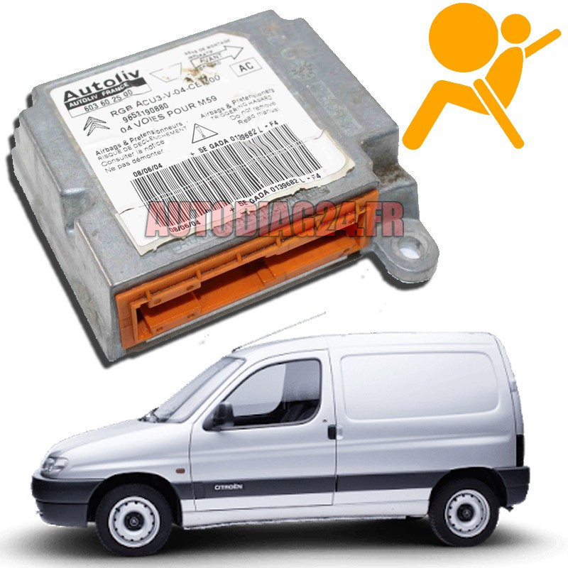 Réparation Calculateur D'airbag Citroen Berlingo Autoliv 611 01 97 00, 611019700, 9665558480 - 95320