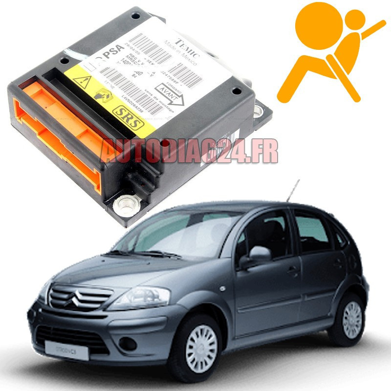 Réparation Calculateur D'airbag Citroen C3 Temic 9661532380, 402003A9 - 95160