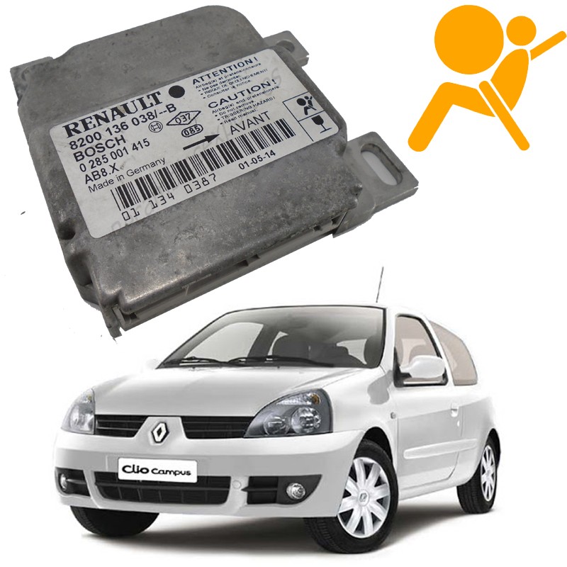 Réparation Calculateur D'Airbag Renault Clio Bosch 0 285 001 155, 0285001155, 7700426752 - 68HC11E20