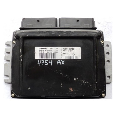 CALCULATEUR MOTEUR RENAULT CLIO 1.6 SIRIUS 32 S110030004D, S110030004 D, 7700113422, 7700110471