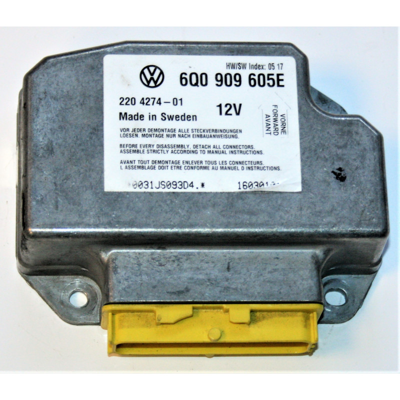 6Q0909605AF 6Q0 909 605 AF DTC "00003" - Module de contrôle 014 NEW BEETLE RÉPARATION BOITIER AIRBAG