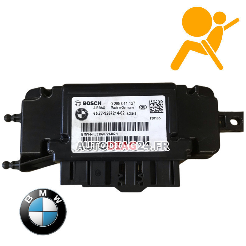 Réparation calculateur airbag BMW BOSCH 0 285 011 110 0285011110 65.77-9258350-01 65.77925835001 Code défaut 930ABD