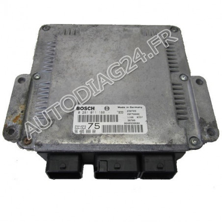 CALCULATEUR MOTEUR PEUGEOT 206 2L HDI BOSCH 0 281 010 188, 0281010188, 96 485 888 80, 9648588880 EDC15C2 75