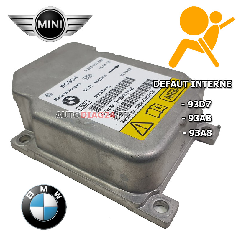Réparation Calculateur D'airbag BMW Bosch 0 285 001 681, 0285001681, 65.77 6962530, 65.776962530 MRSZ4