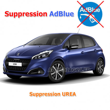 Suppression système AdBlue Urea Peugeot 208 anne 2014 - 2017