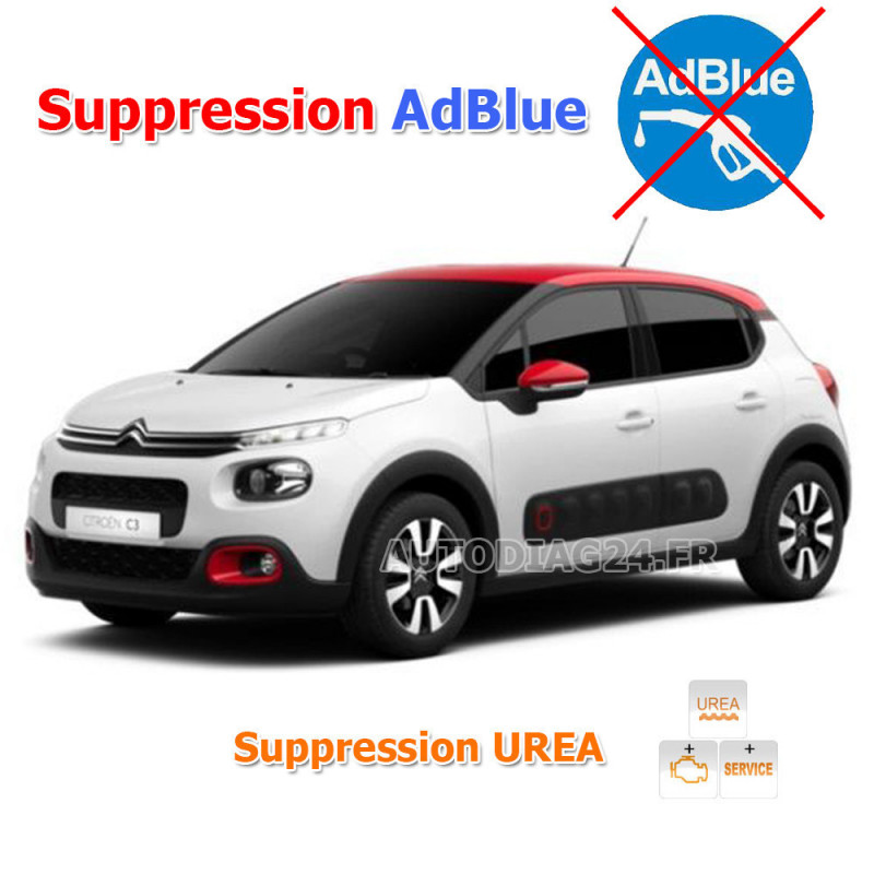 Suppression système AdBlue Urea Citroën C3 2014 a 2017