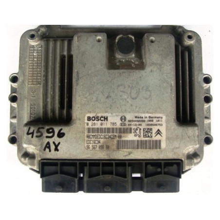 CALCULATEUR MOTEUR CITROEN C3 1.4 HDI 70CV EDC16C34 BOSCH 0281011785, 0 281 011 785, 9658556880, 96 585 568 80, 9654490280 EDC16