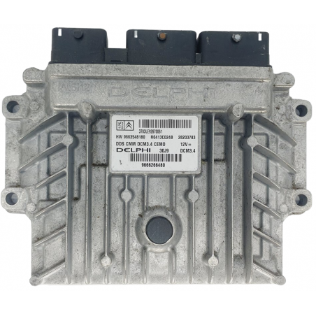 Calculateur moteur Peugeot Citroën Delphi DCM3.4 HW9663548180 R0413C024B 966266480 28203783