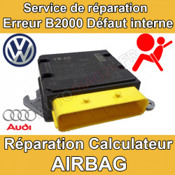 Réparation calculateur airbag Audi VW 5Q0959655AS 5Q0 959 655 AS VW21 Code erreur B2000 dtc65536