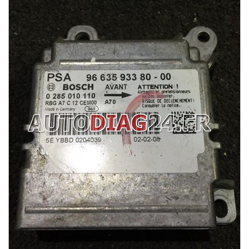 Réparation Calculateur D'airbag Peugeot 207 Bosch 0 285 010 110, 0285010110, 96 635 933 80, 9663593380 - ST95160 Réparation Calculateur D'airbag Peugeot 207 Bosch 0 285 010 110, 0285010110, 96 635 933 80, 9663593380 - ST95160