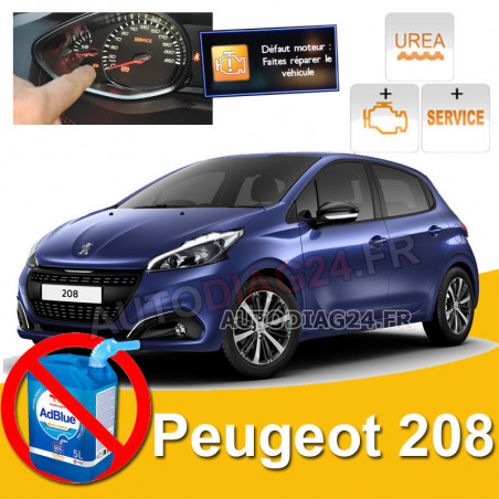 Suppression système AdBlue Urea Peugeot 208 anne 2014 - 2017