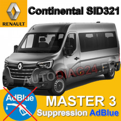 Suppression AdBlue Renault Master 3 de 2019 jusqu'à 2023 Continental SID321