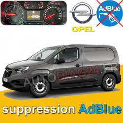 Suppression AdBlue Opel Combo Cargo 1.5 CDTi de 2018 jusqu'à 2023