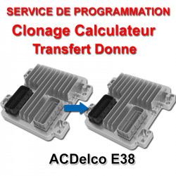 Clonage Calculateur Opel ACDelco E38 - service de programmation (Transfert de données)
