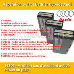 Réparation Batterie Hybride 48V MHEV BMS 5C6915182B 5C6.915.182B Audi Q5, A6, A7, A8 code défaut 14806 P1609