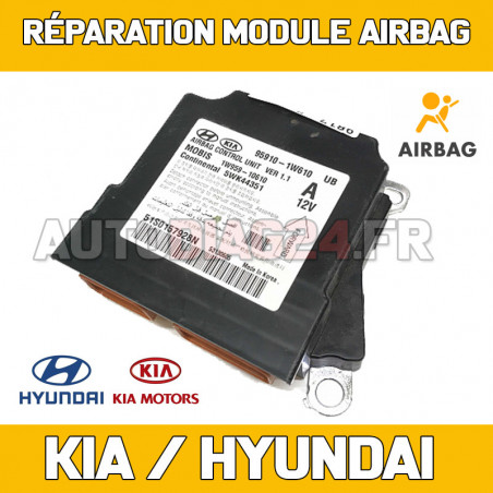 Réparation Calculateur D'airbag  Kia Rio 95910-1W510 CONTINENTAL 5WK44704 "pas de communication"