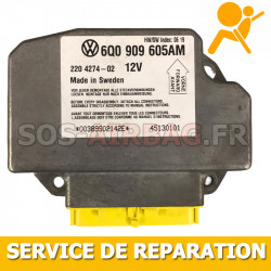 6Q0909605AC 6Q0 909 605AC ERREUR 00003 NEW BEETLE RÉPARATION BOITIER AIRBAG