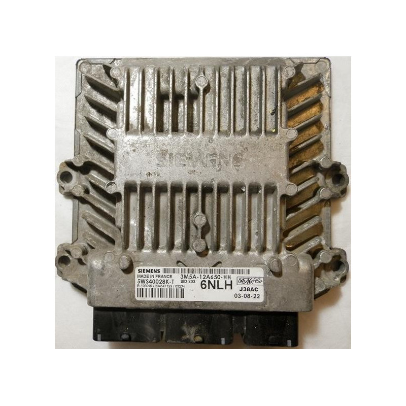 CALCULATEUR MOTEUR FORD SIEMENS SID803 J38AC 6NLH 3M5A12A650HH 5WS40028K-T