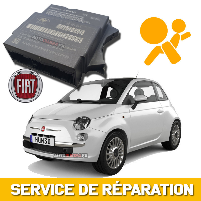 Réparation Calculateur d'airbag  Fiat 500 51943893 Continental A2C53428634 Problème de communication
