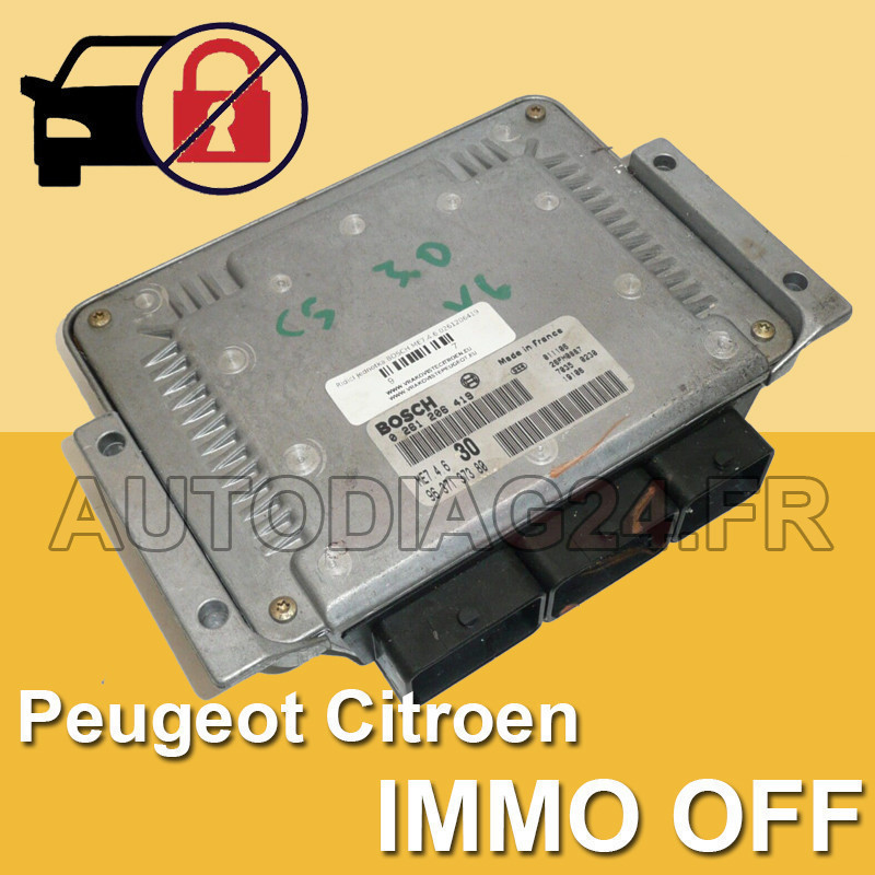 SUPPRESSION ANTI-DEMARRAGE IMMO OFF CALCULATEUR Bosch ME7.4.7 PEUGEOT CITROEN