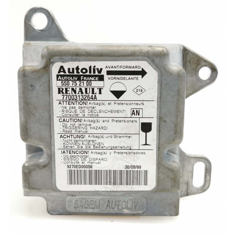 Réparation Calculateur D'airbag Renault Master OPEL MOVANO 8200098404, AutoLiv 550 75 21 00, 550752100