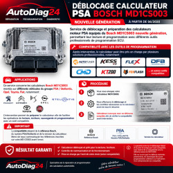 Déblocage calculateur PSA Bosch MD1CS003 – Nouvelle génération a partir 06/2020